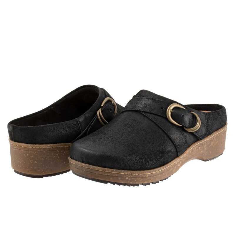 ホンブルグ帽ウォーク レディース シューズ サンダル SoftWalk Asmara Black Suede 黒いこと