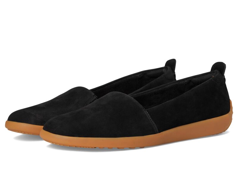 ホンブルグ帽ウォーク レディース シューズ 踵 SoftWalk Deva Black Nubuck 黒いこと
