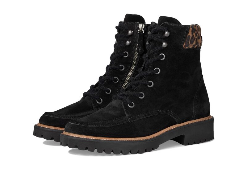 ポール・グリーン レディース シューズ ブーツ・レインブーツ Paul Green Duke BT Black Sahara Leopard ブラック|ReVida 店