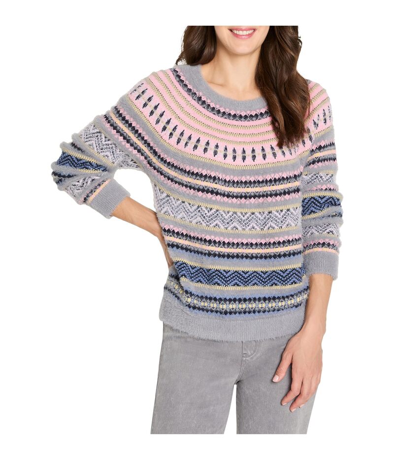 ニックプラスゾーイ レディース アウター ニット・セーター NIC+ZOE Cozy Fairisle Sweater Grey Multi グレー 22,260円