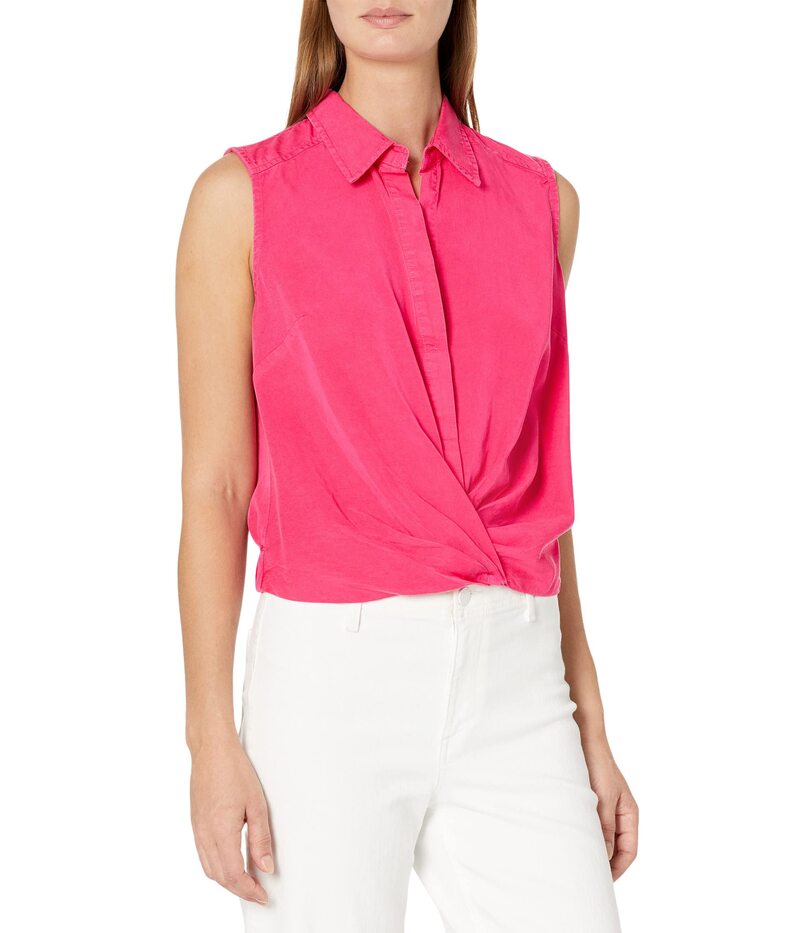 カットフロムザクロス レディース トップス プルオーバー 北の方ロバート・エドワード・リートップ KUT from the Kloth Renata Frontwist Sleeveless Blouse w/ Collar Magenta マゼンタ