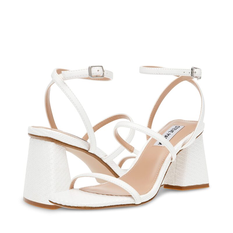 スティーブ マデン レディース シューズ ヒール サンダル Steve Madden Bayley Heeled Sandal White ホワイト