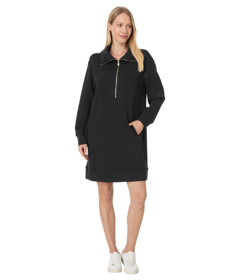 トッミーバハマ レディース トップス 衣装 Tommy Bahama Reversible Palm Voyage Long Sleeve Short Dress Black 黒いこと