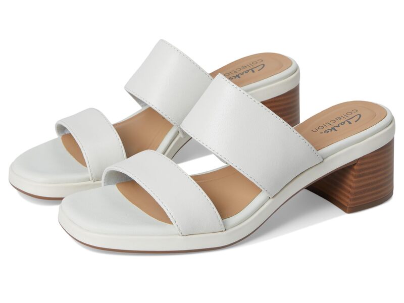 クラークス レディース シューズ ヒール Clarks Jaylan Dusk Off White Leather オフホワイト