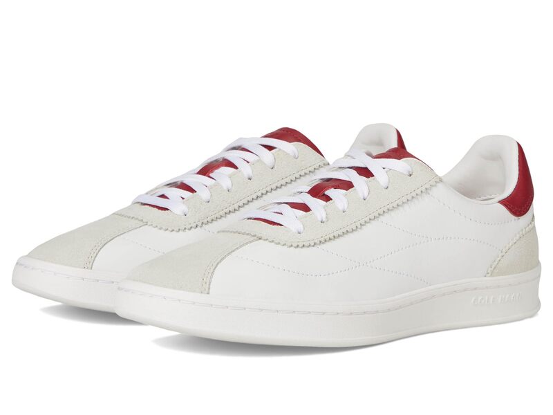 電話を掛けるハーン レディース シューズ スニーカー Cole Haan Grand Crosscourt Brynn Sneakers White/Silver Birchsuede/Rio Red/White 白いこと