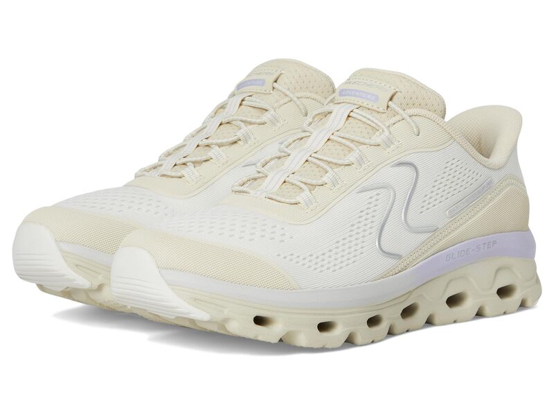 スケッチャーズ レディース シューズ スニーカー SKECHERS Glide Step Sole Hands Free Slip-Ins Natural/Purple パープル