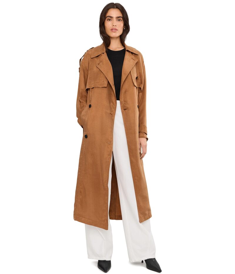 オールセインツ レディース アウター コート AllSaints Linnie Trench Caramel Cafe Brown ブラウン