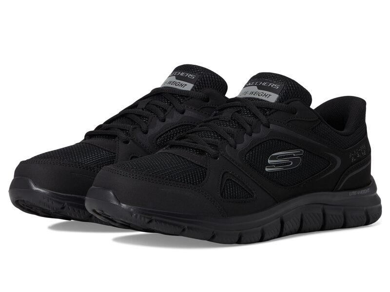 スケッチャーズ メンズ シューズ スニーカー SKECHERS Track Ezral Hands Free Slip-インチ Black/Black 黒いこと