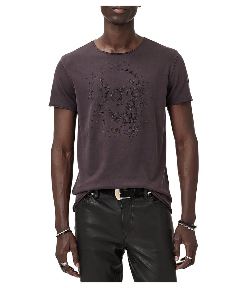 ジョンバルベイトス メンズ トップス シャツ John Varvatos Beaded Skull Tee KG7081W25 Oxblood オックスブラッド