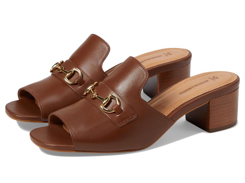ジョンストンアンドマーフィー レディース シューズ 踵 Johnston \u0026 Murphy Edith Bit Slide Cognac