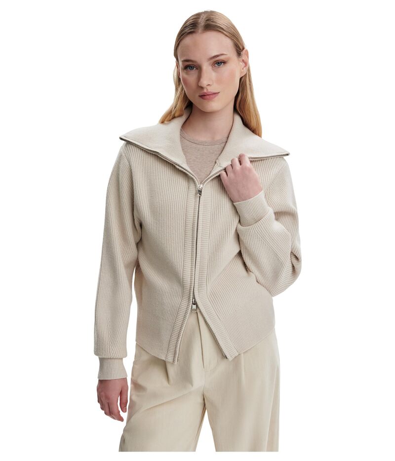 バーレイ レディース アウター ニット・セーター ジャケット Varley Enrico Knit Jacket Silver Birch シルバー