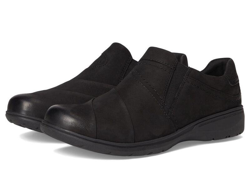 クラークス レディース シューズ スリッポン・ローファー Clarks Carleigh Abby Black Nubuck ブラック｜ReVida 店