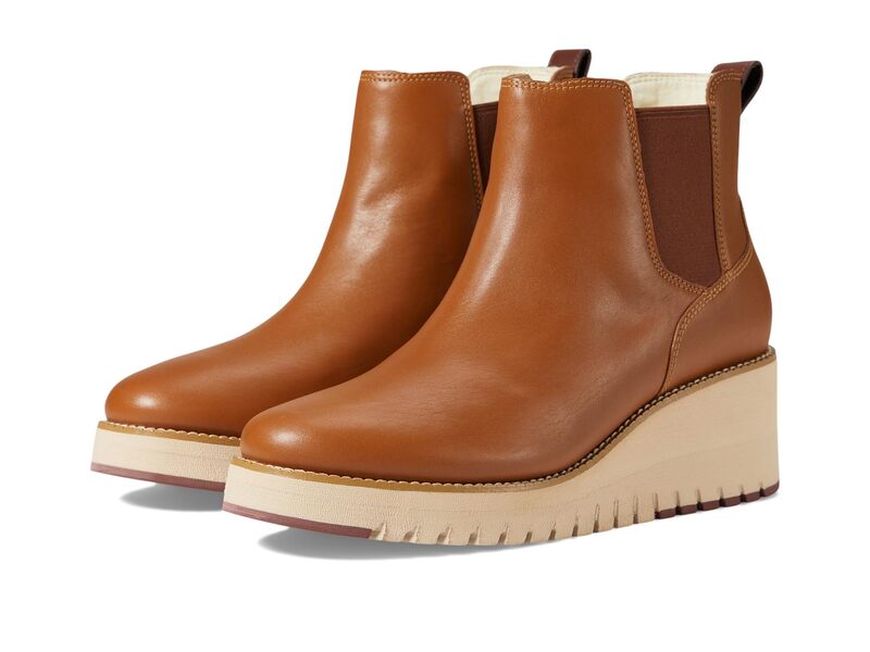 コールハーン レディース シューズ ブーツ・レインブーツ Cole Haan Zerogrand City Wedge Boot Waterproof British Tan タン