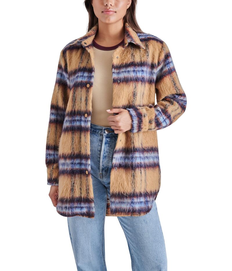 スティーブ マデン レディース アウター コート シャツ ジャケット Steve Madden Eldridge Shirt Jacket Creamulti Plaid クリーム