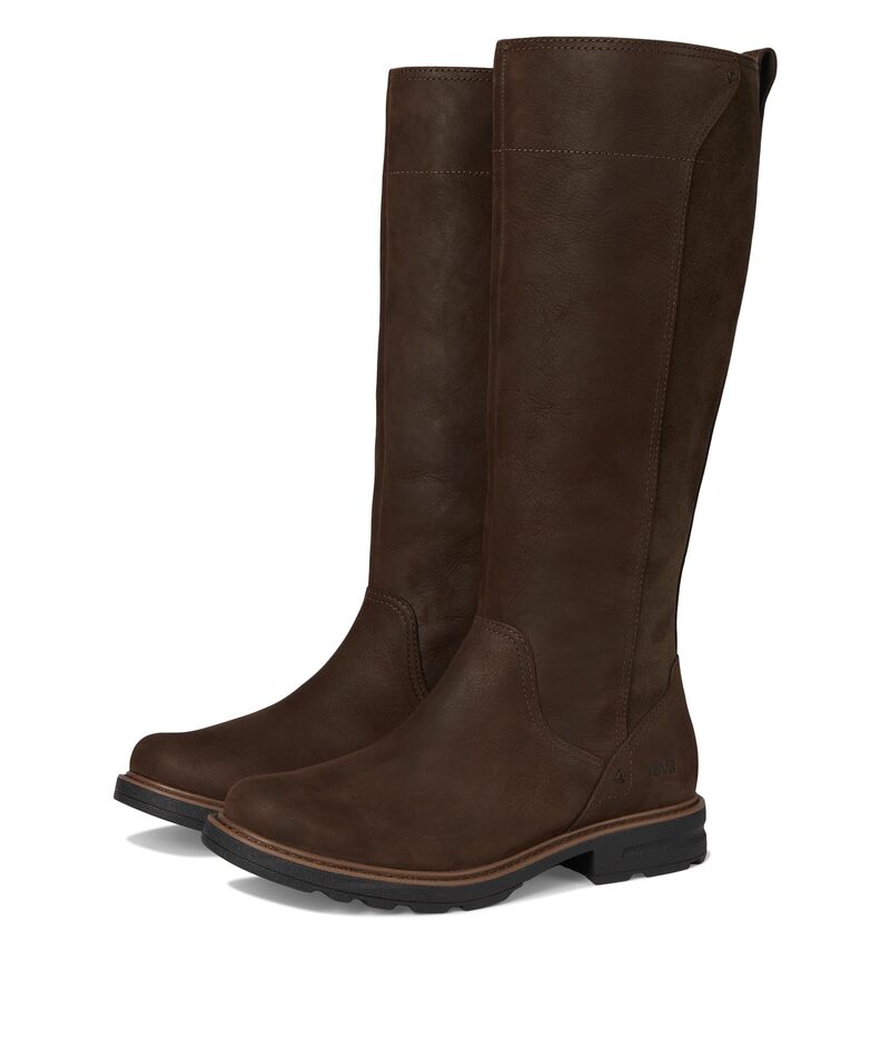 テバ レディース シューズ ブーツ・レインブーツ トール Teva ROWENA TALL Chocolate Brown ブラウン｜ReVida 店