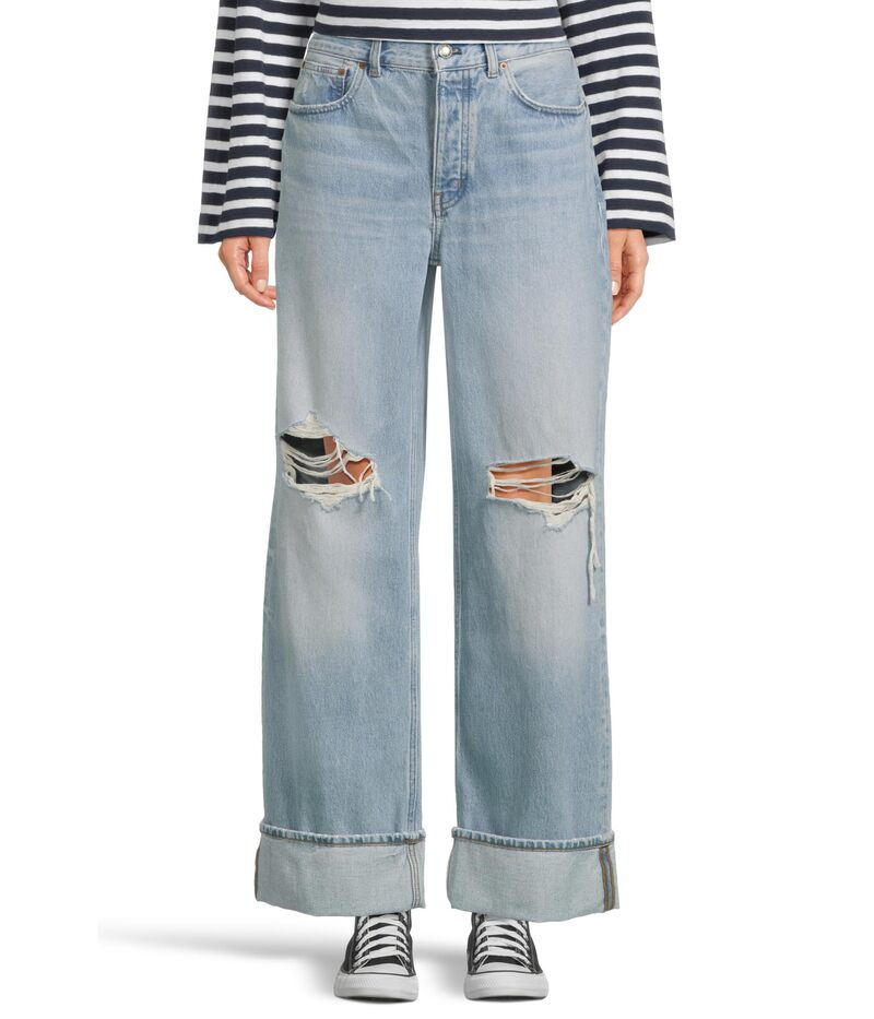 メイドウェル レディース ボトムス デニムパンツ Madewellow Slung Baggy With Rips In Hallstead Washallstead Wash|ReVida 店