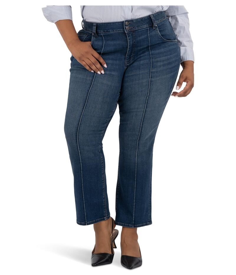 カットフロムザクロス レディース ボトムス デニムパンツ ブーツカット プラスサイズ ブーツ KUT from the Kloth Plus Natalie High Rise Bootcut-wide Double Button Waistband With Pintuk Viva