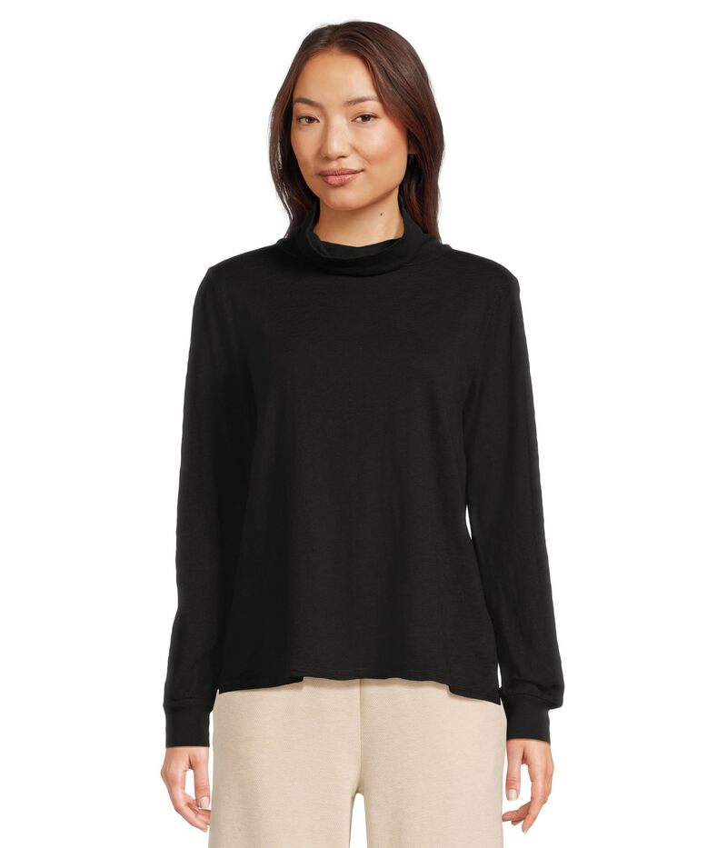 モッドドック レディース トップス シャツ タートルネック Mod-o-doc Long Sleeve Turtle Neck Tee Black ブラック