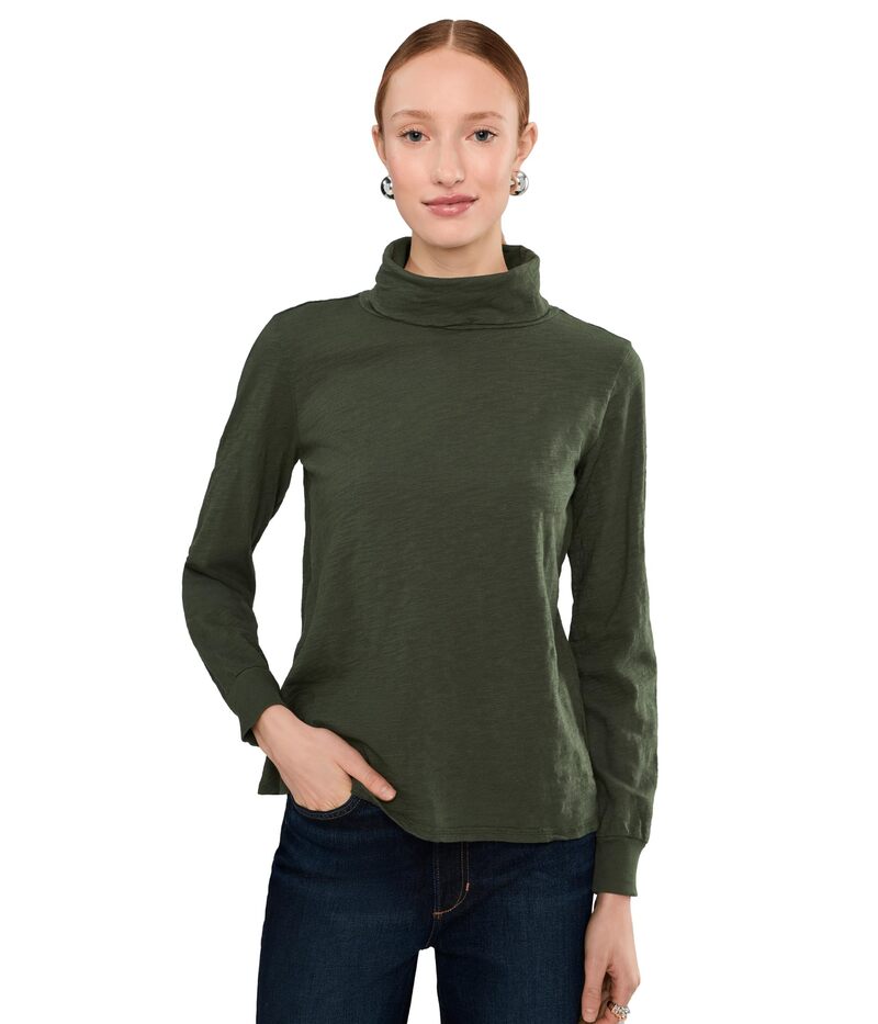 モッドドック レディース トップス シャツ タートルネック Mod-o-doc Long Sleeve Turtle Neck Teelm Green グリーン