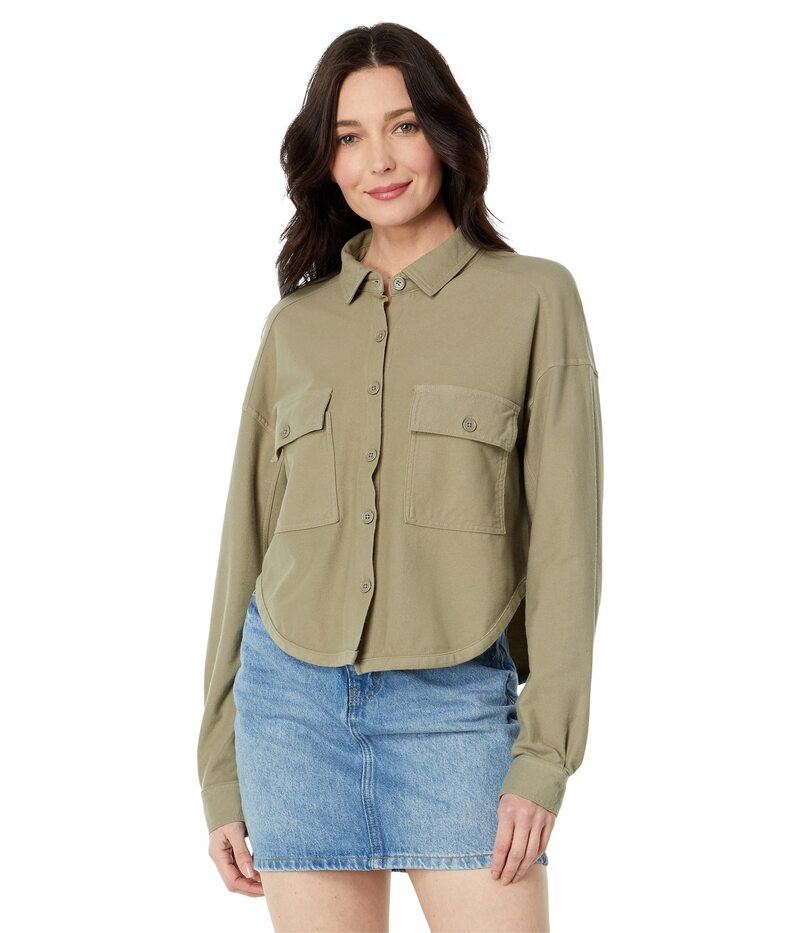 ボビ ロサンゼルス レディース アウター コート シャツ ニット ジャケット bobi Los Angeles Knitwill Shirt Jacket Basil