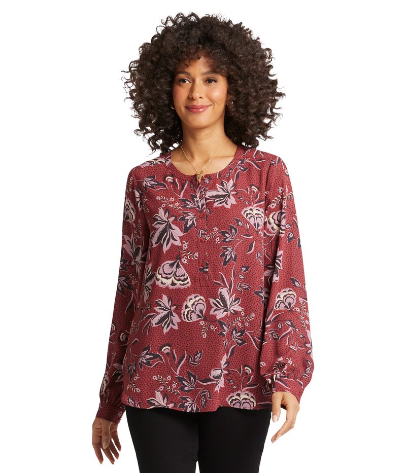 エヌワイディージェイ レディース トップス プルオーバー プチ トップ NYDJ Petite Simone Blouse Rosa Blooms