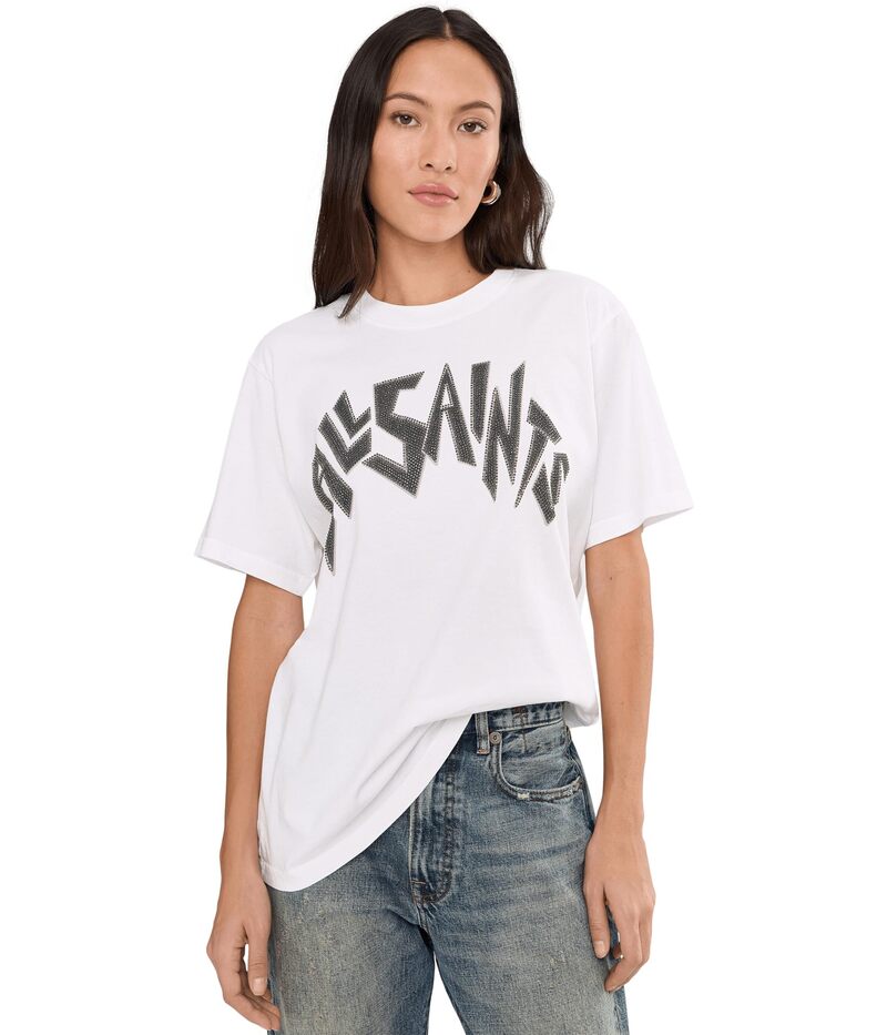 オールセインツ レディース トップス シャツ AllSaints Zinc Bf Tee Optic White ホワイト