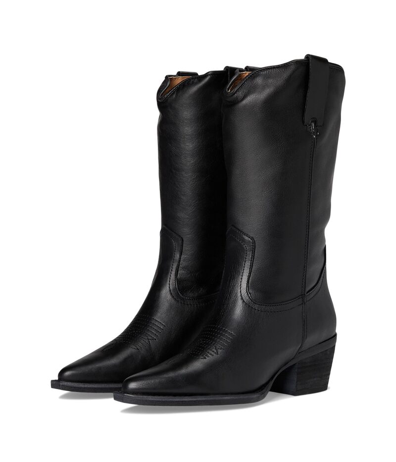 スティーブ マデン レディース シューズ ブーツ・レインブーツ Steve Madden Albany Black Leather 1 ブラック