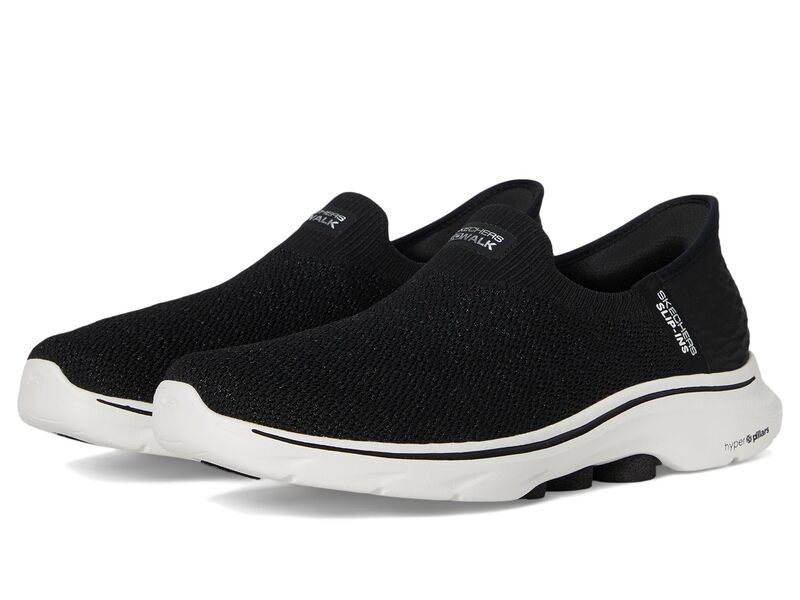 スケッチャーズ レディース シューズ スニーカー SKECHERS Performance Go Walk 7 Springtime Hands Free Slip-Ins Black/White 白いこと