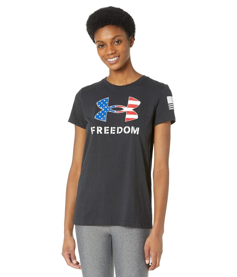 アンダーアーマー レディース トップス プルオーバー ロゴタイプ Under Armour New Freedom Logo T-Shirt Black/White 白いこと