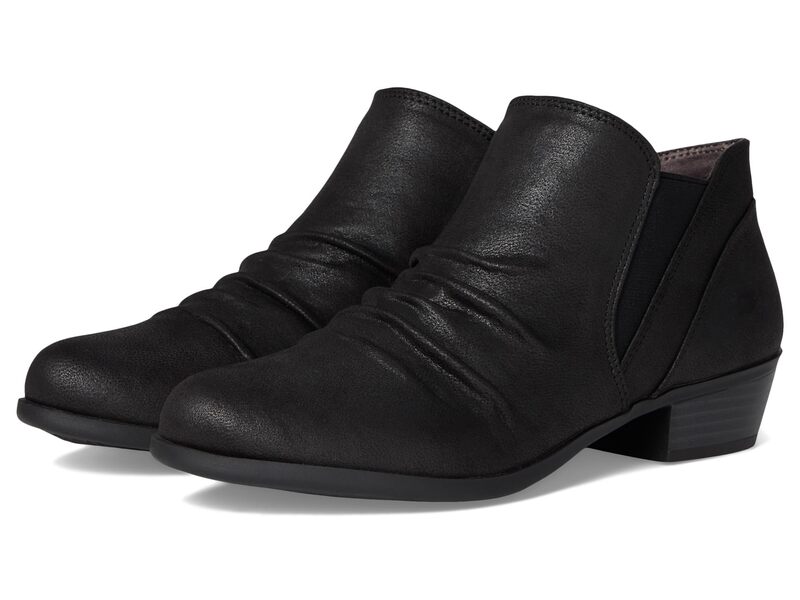 ライフストライド レディース シューズ ブーツ・レインブーツ アンクル ヒール LifeStride Aurora Block Heel Ankle Bootsies Black Smooth ブラック｜ReVida 店
