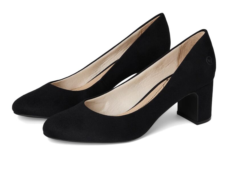 ライフストライド レディース シューズ 踵 LifeStride Taylor Block Heel Dresshoes Black Fabric 黒いこと