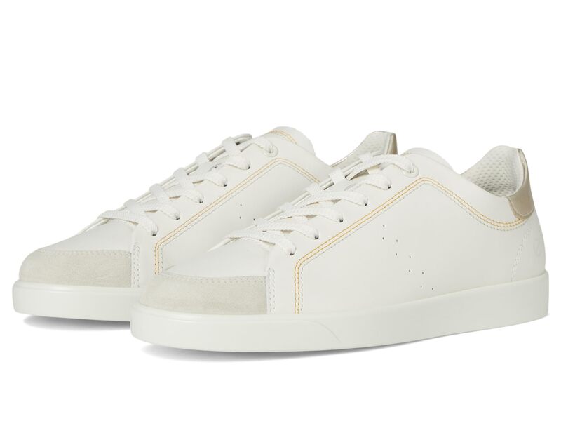 山びこ レディース シューズ スニーカー ECCO Street Lite Common Sneaker White/White/Pure White Gold 白いこと