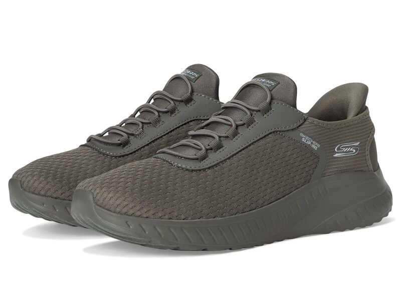 スケッチャーズ レディース シューズ スニーカー BOBS from SKECHERS Hands Free Slip-Ins Bobsquad Chaos Olive オリーブ
