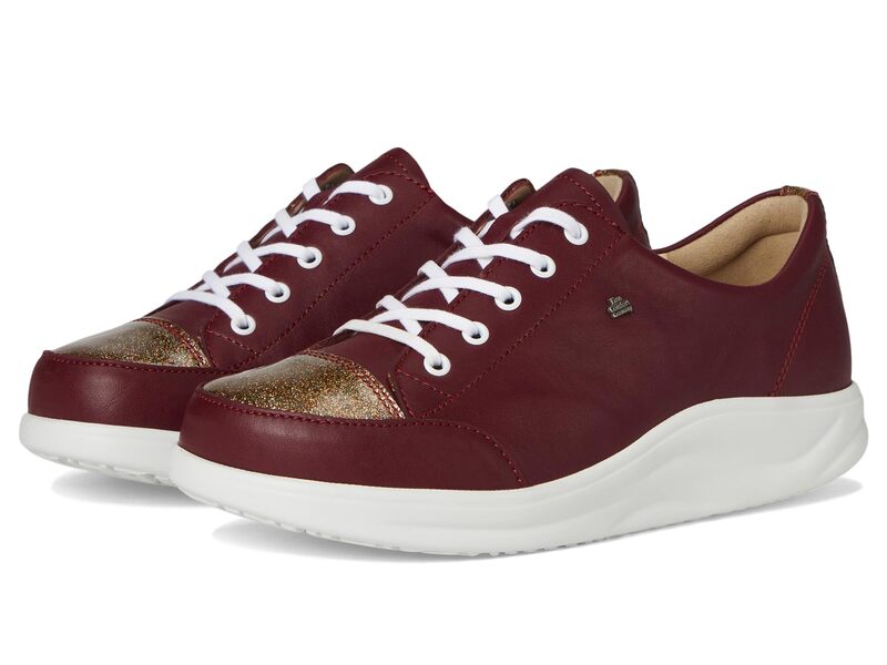 フィンコンフォート レディース シューズ スニーカー Finn Comfort Ikebukuro Bordo/Oro Nubuk/Glitter|ReVida 店