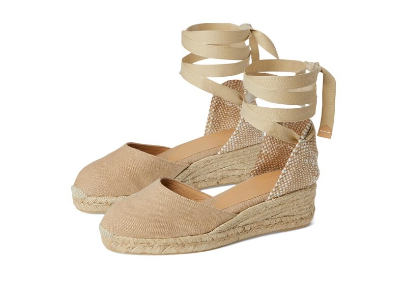 カスタ ニエール レディース シューズ ヒール CASTANER Carina 30 Wedgespadrille Sand サンド｜ReVida 店