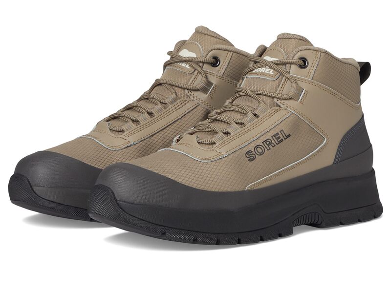 ソレル メンズ シューズ ブーツ・レインブーツ スニーカー SOREL Outing Nw Sneaker Mid Waterproof Khakii/Jet カーキ｜ReVida 店