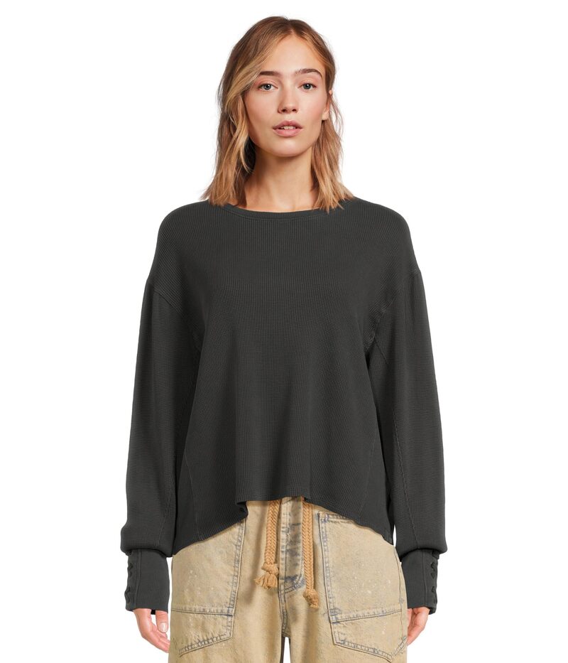 フリーピープル レディース トップス シャツ Free People Lapis Cuff Black ブラック｜ReVida 店