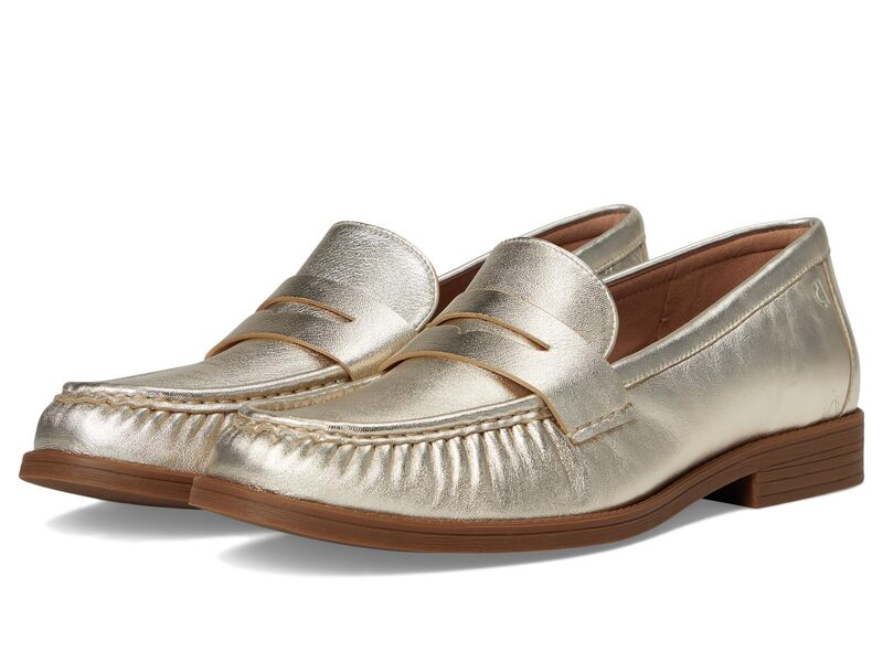 コールハーン レディース シューズ スリッポン・ローファー Cole Haan Stassi Soft Driving Style Loafersoft Gold Leather ゴールド