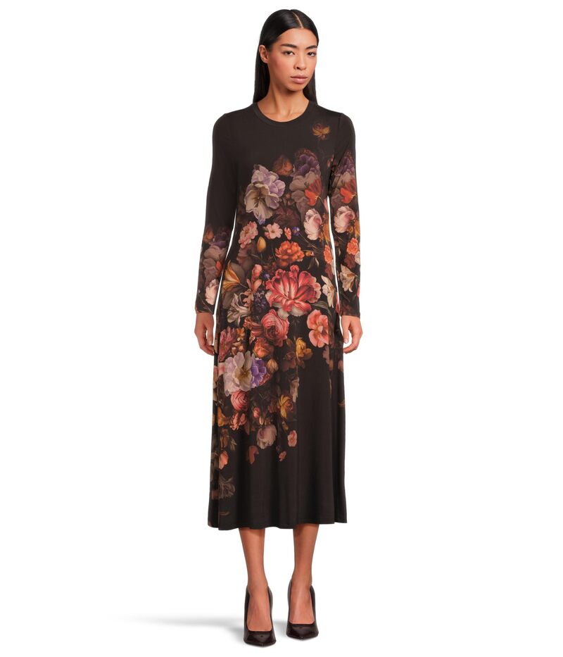 ジョニーワズ レディース トップス ワンピース ミディ Johnny Was The Janie Favorite Long Sleeve Midi Dress- Beckett Blooms