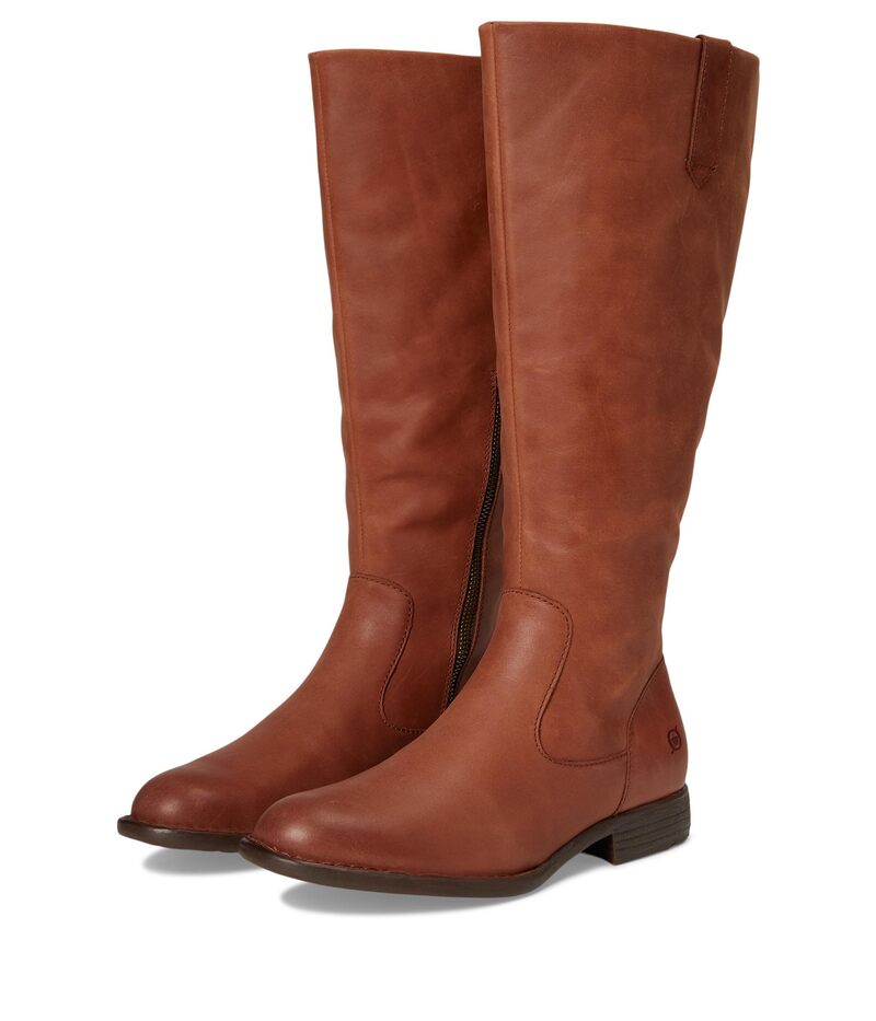 ボーン レディース シューズ ブーツ・レインブーツ Born Shaunie Wide Calf Brown/Cognac 赤銅色