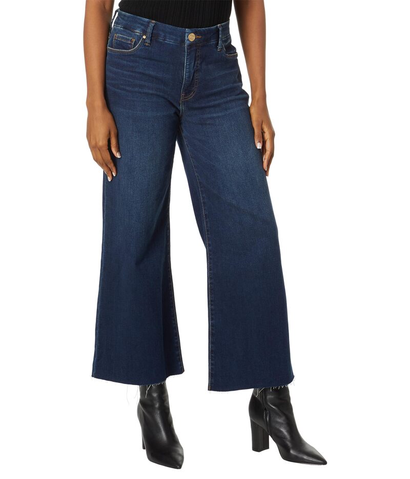 カットフロムザクロス レディース ボトムス デニムパンツ ワイドレッグ KUT from the Kloth Meg High-Rise Fab Wide Leg Raw Hem in Exhibited