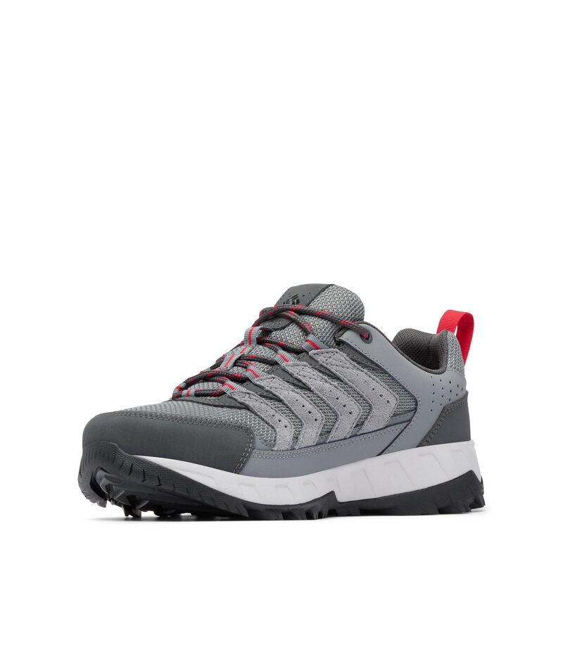 コロンビア メンズ シューズ ブーツ・レインブーツ Columbia Strata Trailow TI Grey Steel/Mountain Red グレー