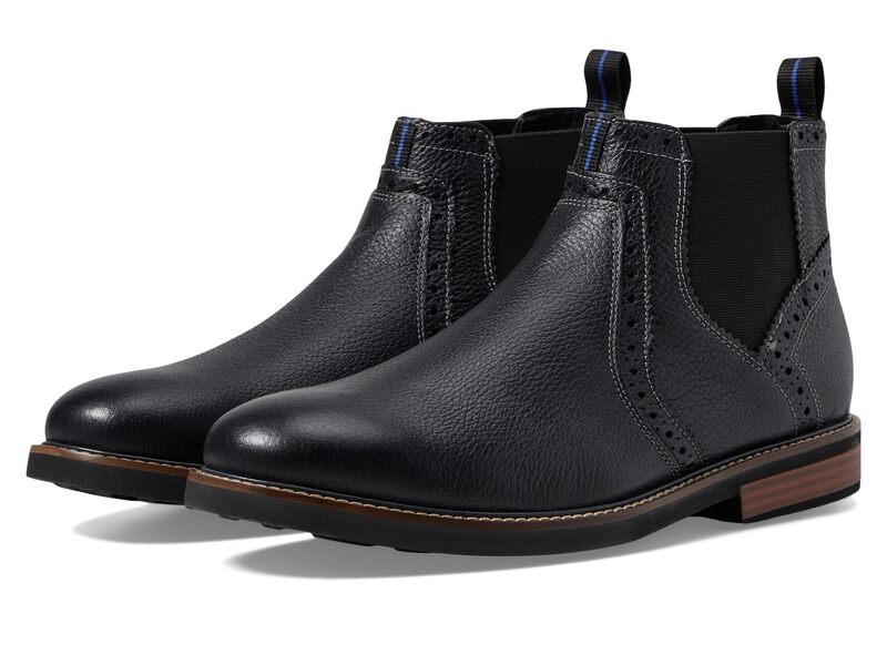 ノンブッシュ メンズ シューズ ブーツ・レインブーツ チェルシーブーツ チェルシー Nunn Bush Otis Plain Toe Chelsea Boot with KORE Walking Comfortechnology Black Tumbled ブラック