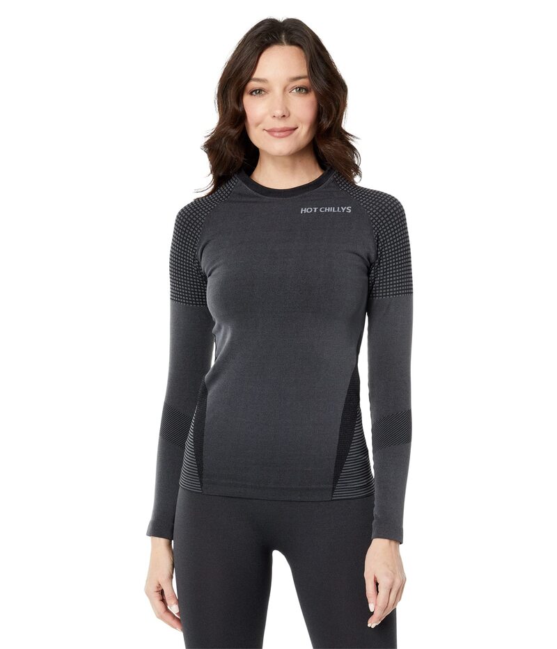 ホットチリーズ レディース トップス プルオーバー 編み物 Hot Chillys 3-D Knit Crew Black 黒いこと