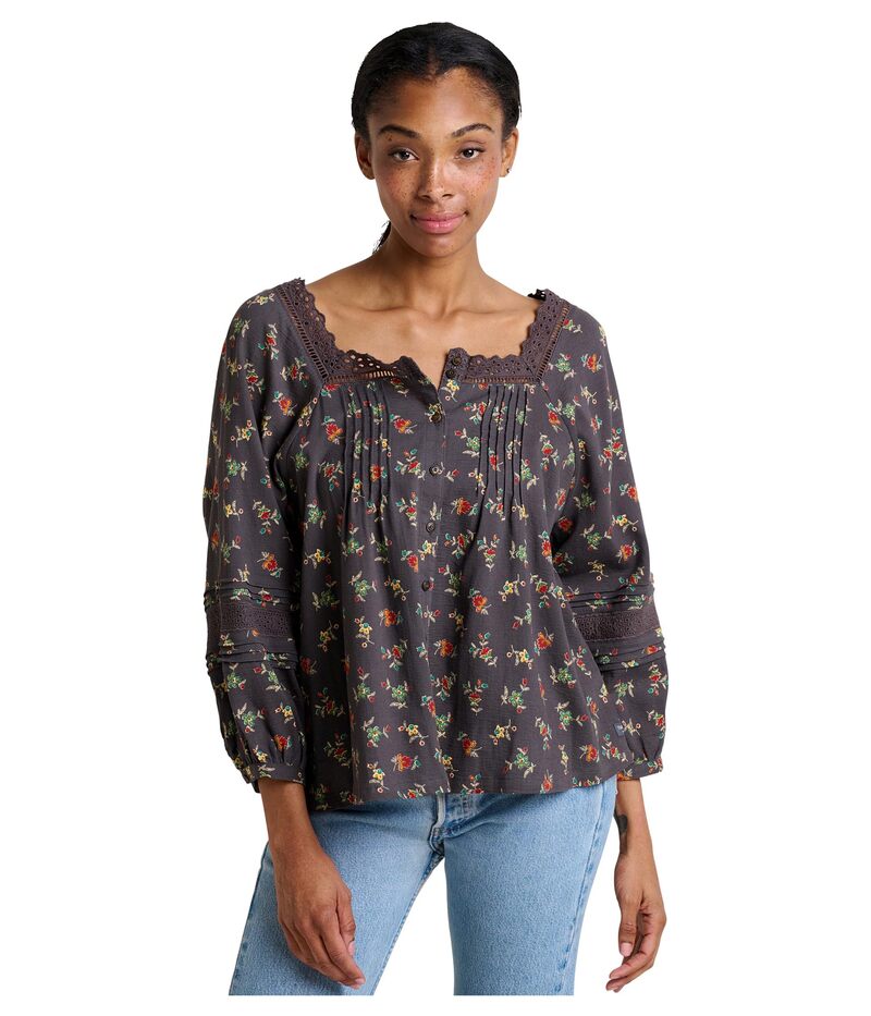ドード アンドコー レディース トップス シャツ Toad&Co Manzana Peasant Long Sleeve Shirt Soot Graphic Print