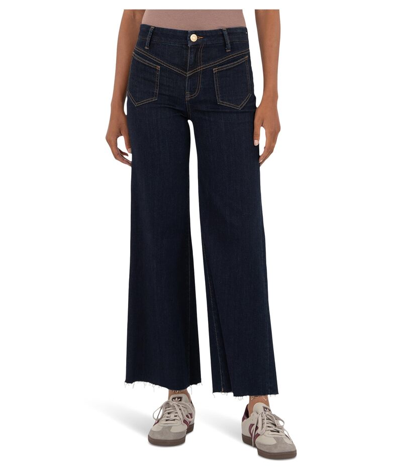 カットフロムザクロス レディース ボトムス ジーンズズボン下 プチ KUT from the Kloth Petite Charlotte High Rise Wide Front Seam Leg Raw Hem Sustain レディースファッション-ボトムス-パンツ