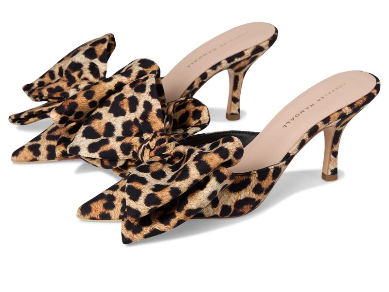 ロフラー 幽客ダル レディース シューズ 踵 Loefflerandall Margot Bow Muleopard 毛の荒物