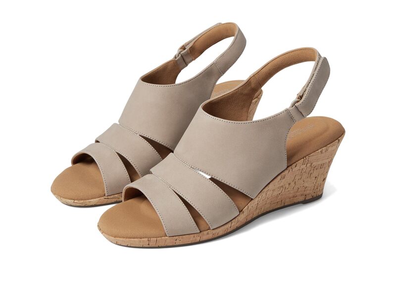 ロックポート レディース シューズ ヒール Rockport Briah Sling Simply Taupe Nubuck トープ