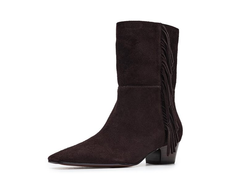 メイドウェル レディース シューズ ブーツ・レインブーツ スエードクロス フリンジ Madewellia Fringe Boots - Suede Dark Carob