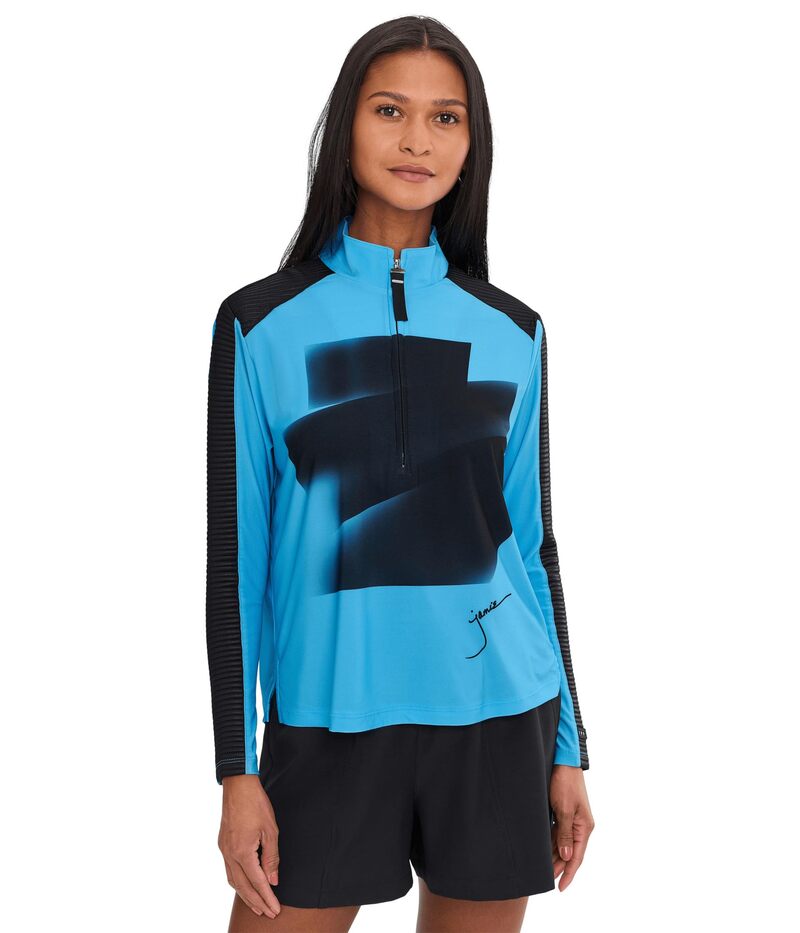 ジャイミーサドック レディース アウター パーカー・スウェット Jamie Sadock Toasties Long Sleeve 1/4 Zip Layering Piece Bonamassa Blue 青み